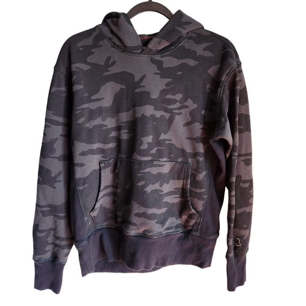 Todd Snyder Champion Sweatshirt Medium Men's Green Black Camo Hoodie Made in USA